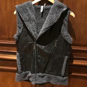 Faux leather vest