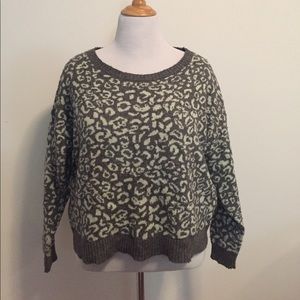 Free People Gray Knit Winter Sweater