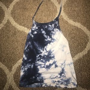 blue tye dye halter top