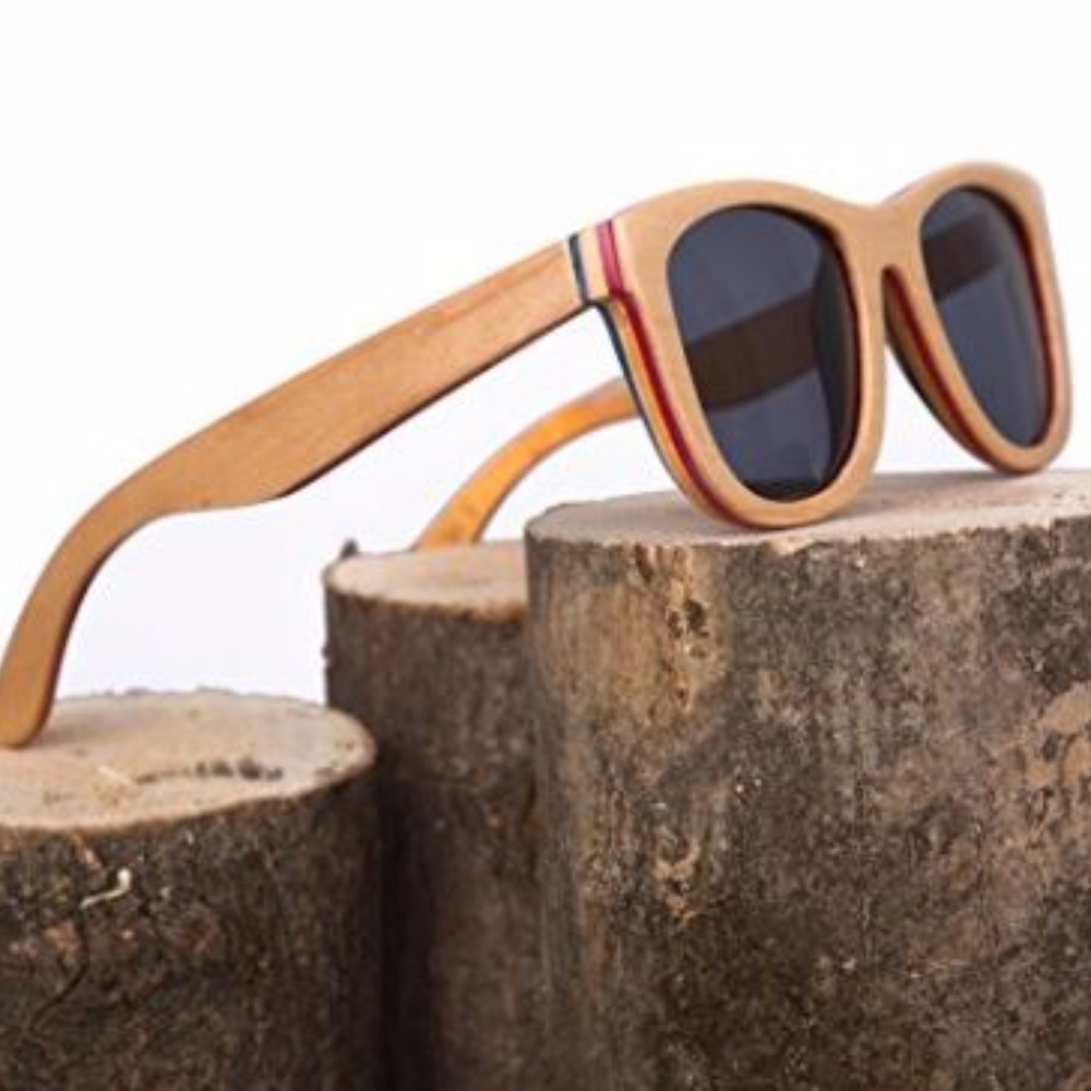Genuine Wood Wayfarer Sunglasses NEW