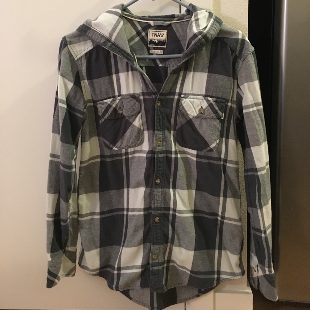 Aritzia TNA Hooded Flannel