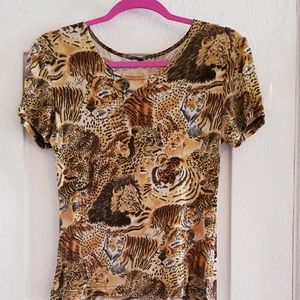 80s Vintage Tiger print tee