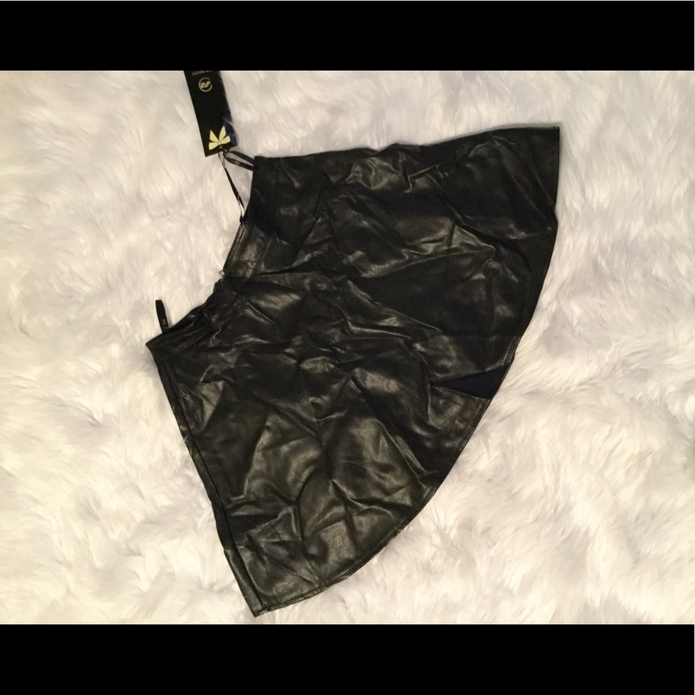 Pleather black skirt