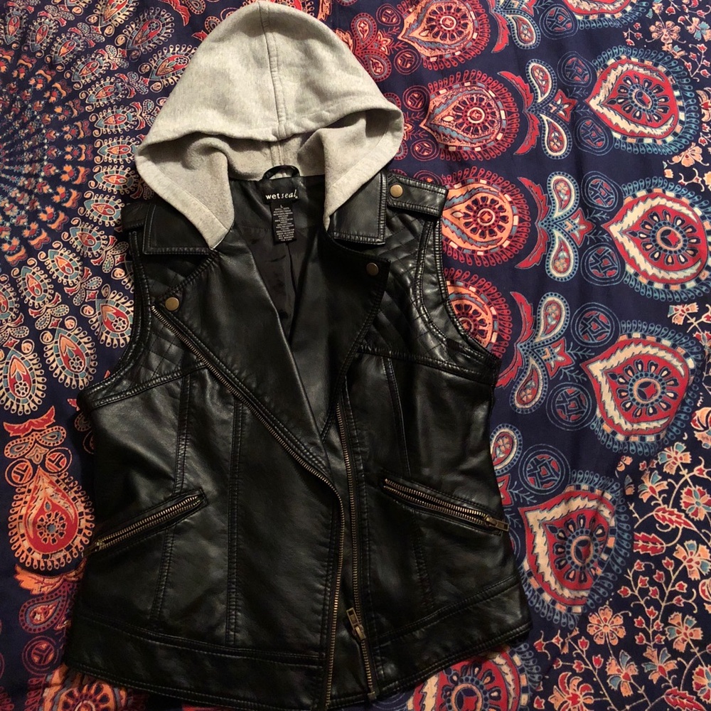 Leather vest!