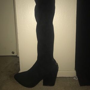 Black knee high boots