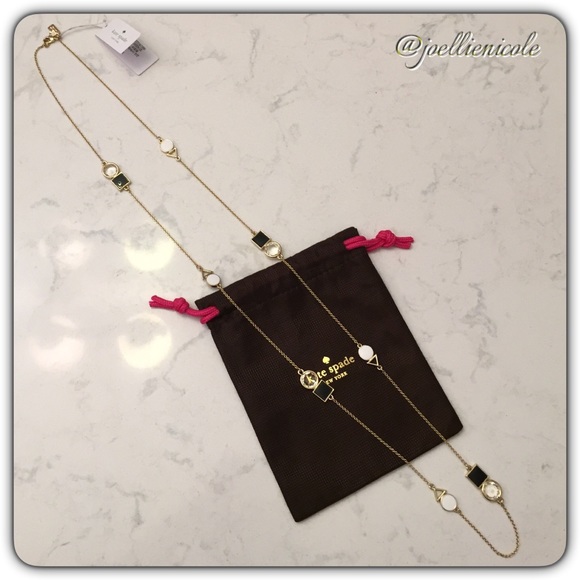 💯%Authentic KATE SPADE Scatter Necklace Neutral♠️ - Picture 2 of 4