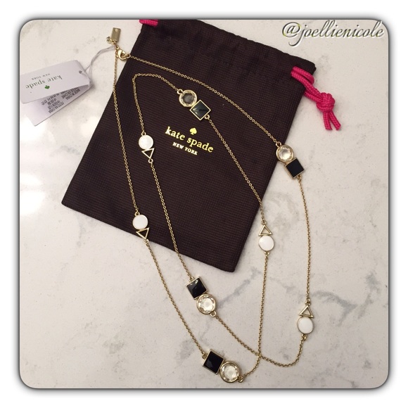 💯%Authentic KATE SPADE Scatter Necklace Neutral♠️ - Picture 3 of 4