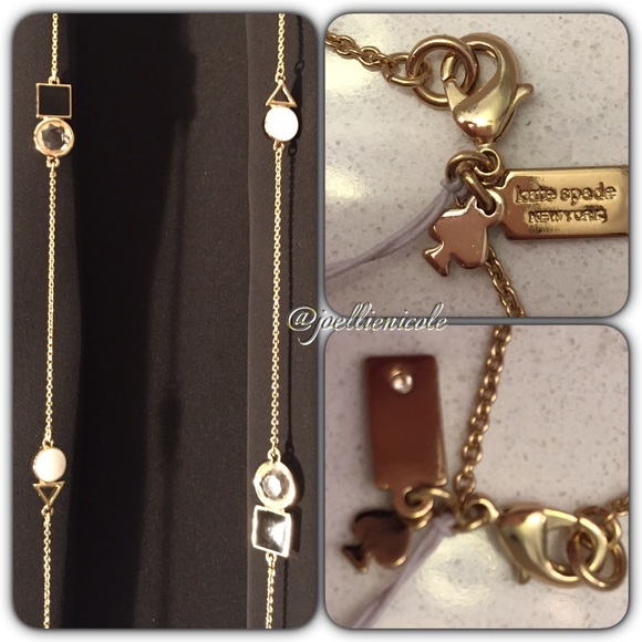 💯%Authentic KATE SPADE Scatter Necklace Neutral♠️ - Picture 4 of 4