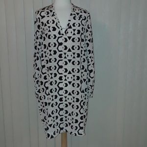 Diane von Furstenberg SILK geometric shirtdress