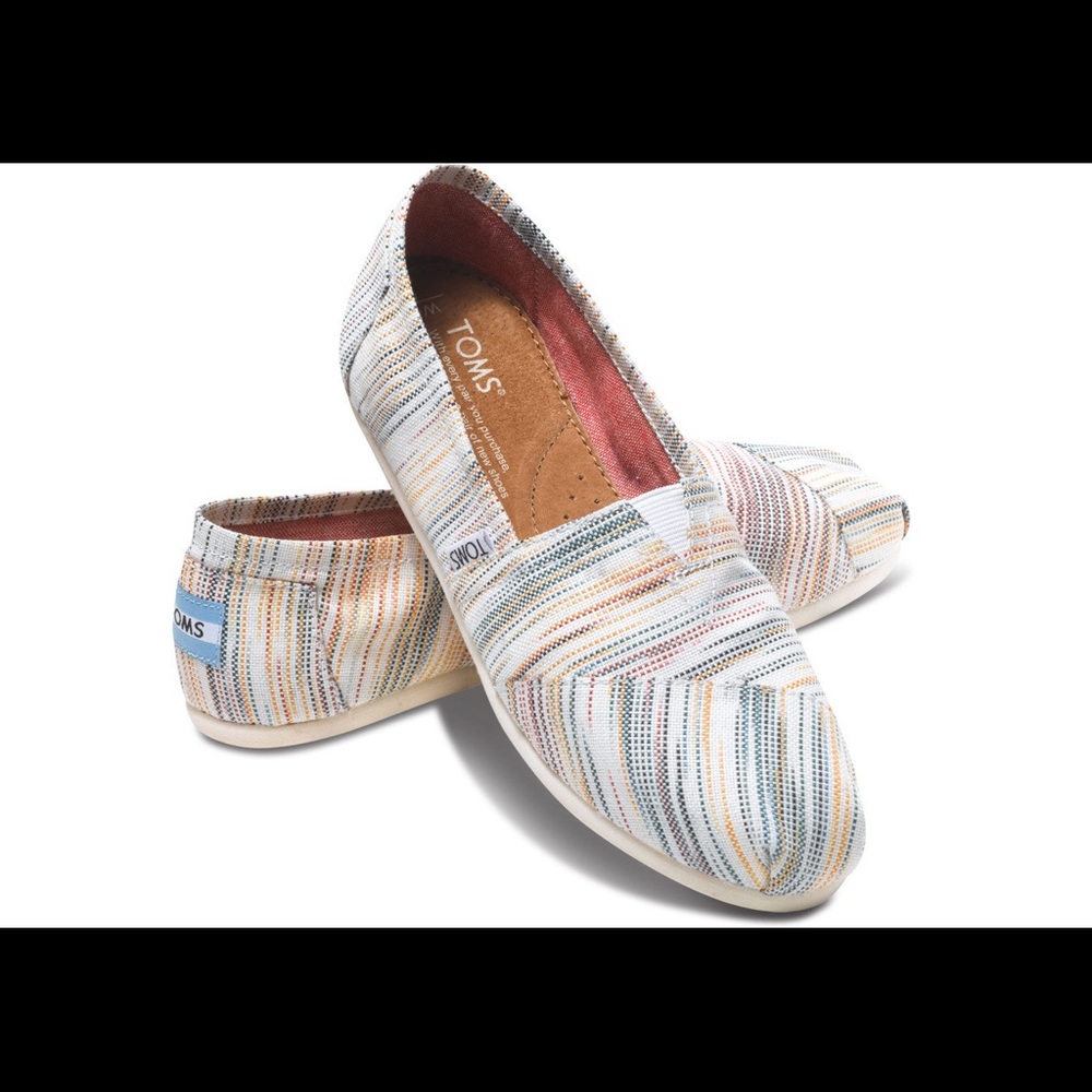 NWT TOMS Multi Stripe Women's Classics