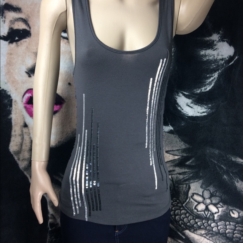Thread : Tank Grey with sequins accent - Picture 6 of 6