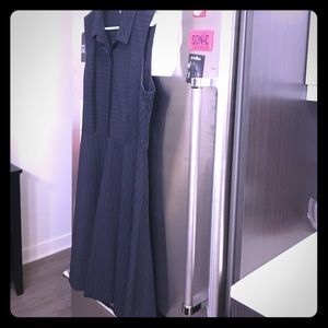 Vince Camuto A-Line Dress with Pinstripes NWOT