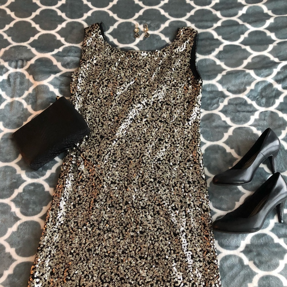 Sleeveless Gold Dress