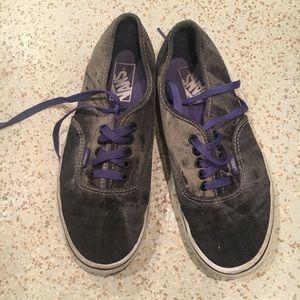 Worn 2 times Grey acid wash vans
