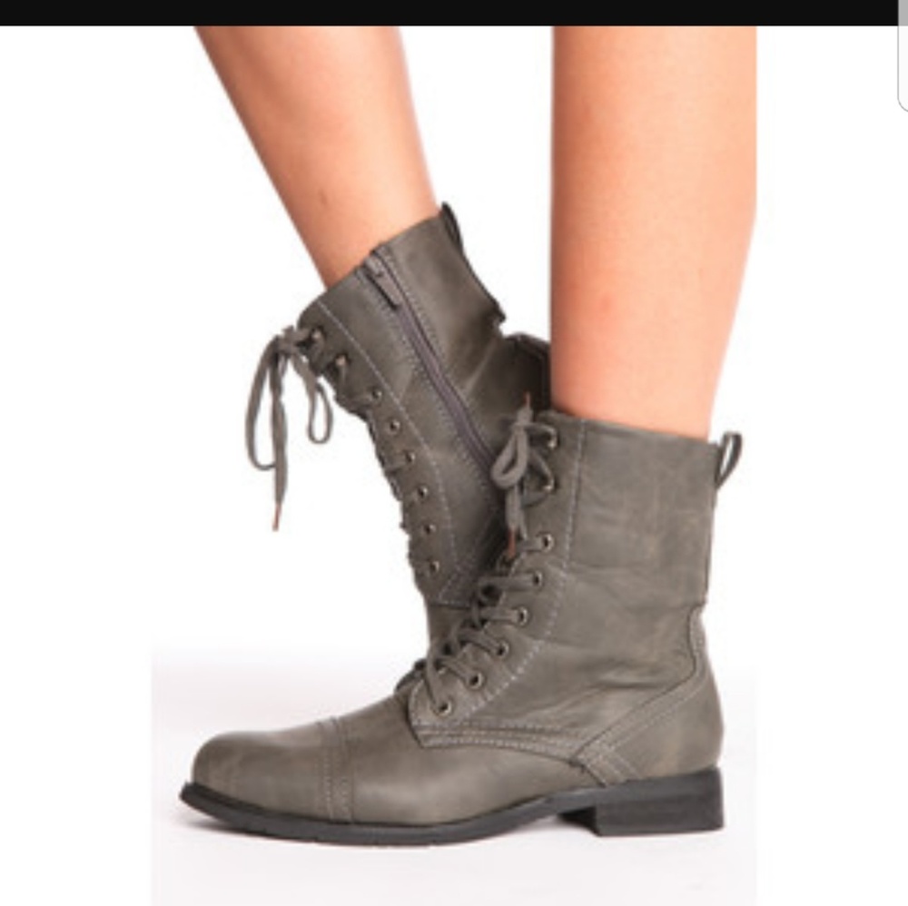 Gray boots