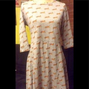 Adorable fox printed dress🍂