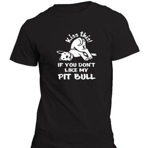 Pitbull Shirt - Kiss This Funny Pit Bull tee Shirt