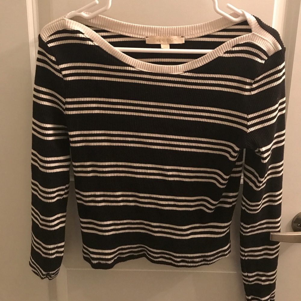 Anthropologie striped crop sweater