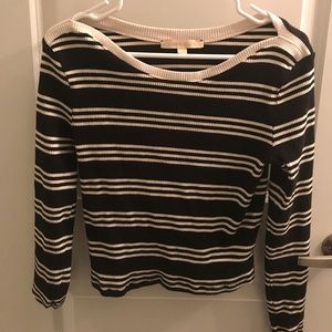 Anthropologie striped crop sweater