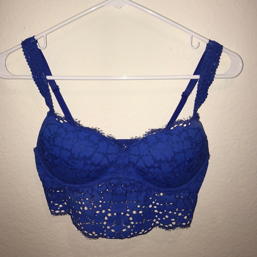 PINK lace padded bralette