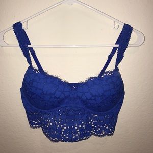 PINK lace padded bralette