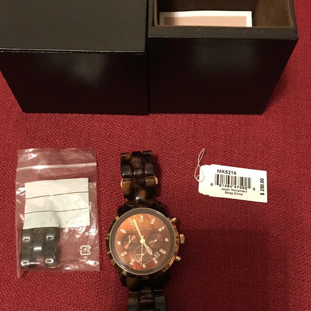 Tortoise shell Michael Kors watch