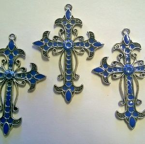 Enamel Cross Pendant
