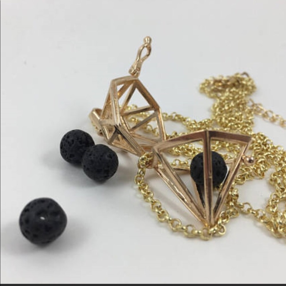 NEW Essential Oil Diffuser Necklace w/ Lava Beads