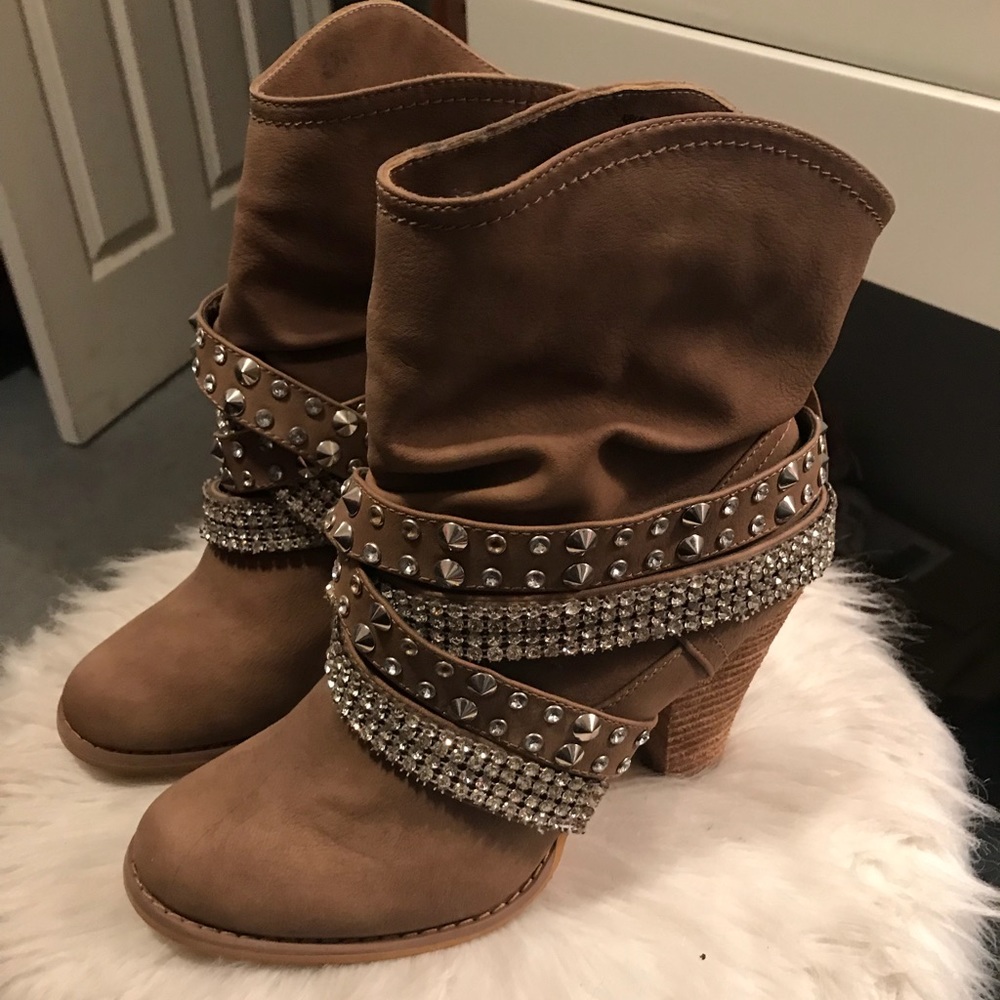 Rhinestone booties