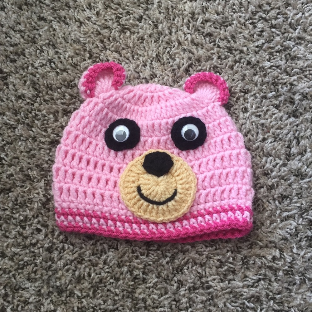 Cute Bear Animal Winter Kid Crochet Hat Unisex