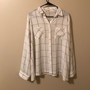 White button up blouse