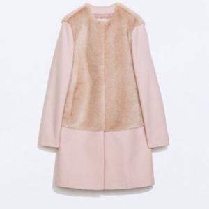 Zara Fur and Wool Jacket