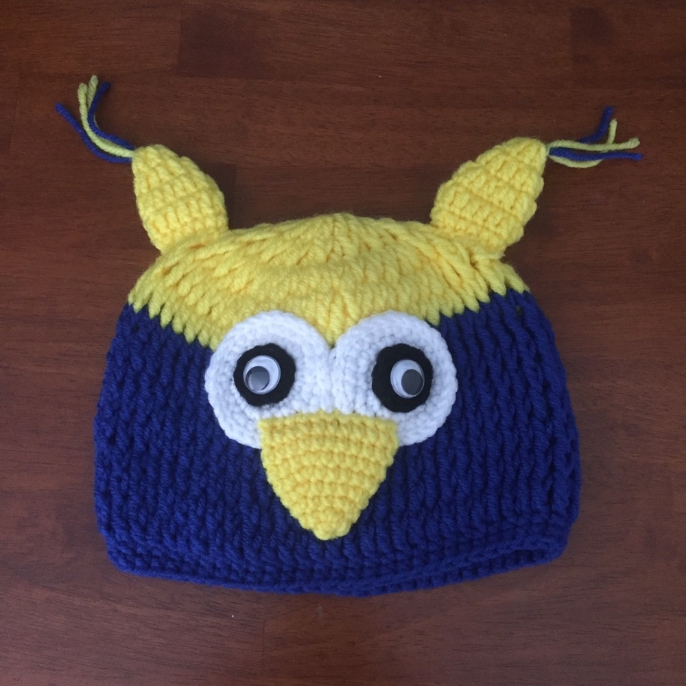 Monster Animal Owl Bird Winter Kid Crochet Hat