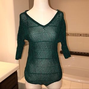 Hunter green sweater from Express