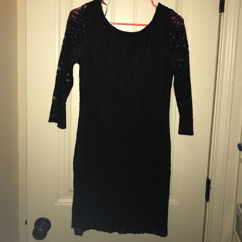 Black lace dress