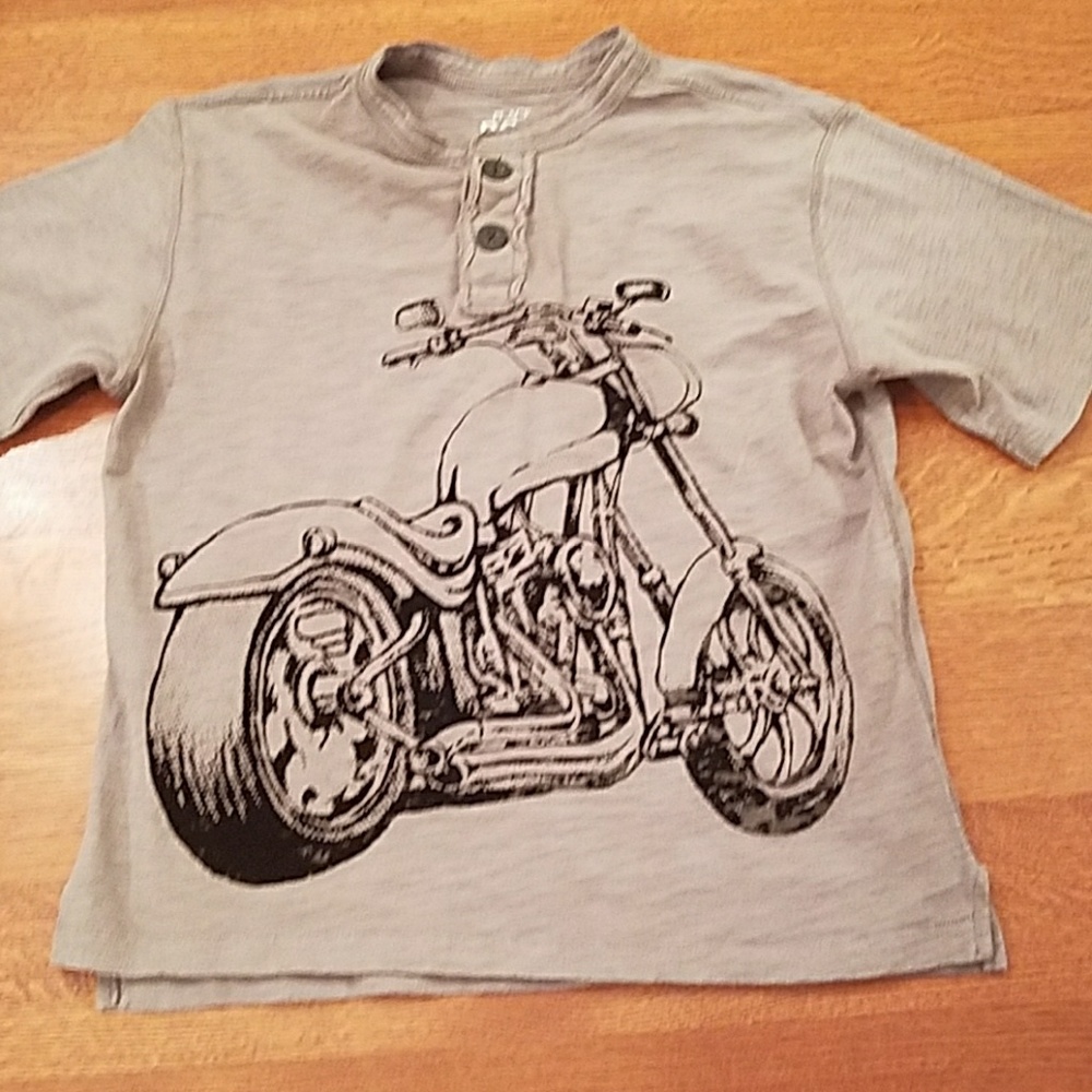Boys Grey Motorcycle Shirt heavy cotton. i