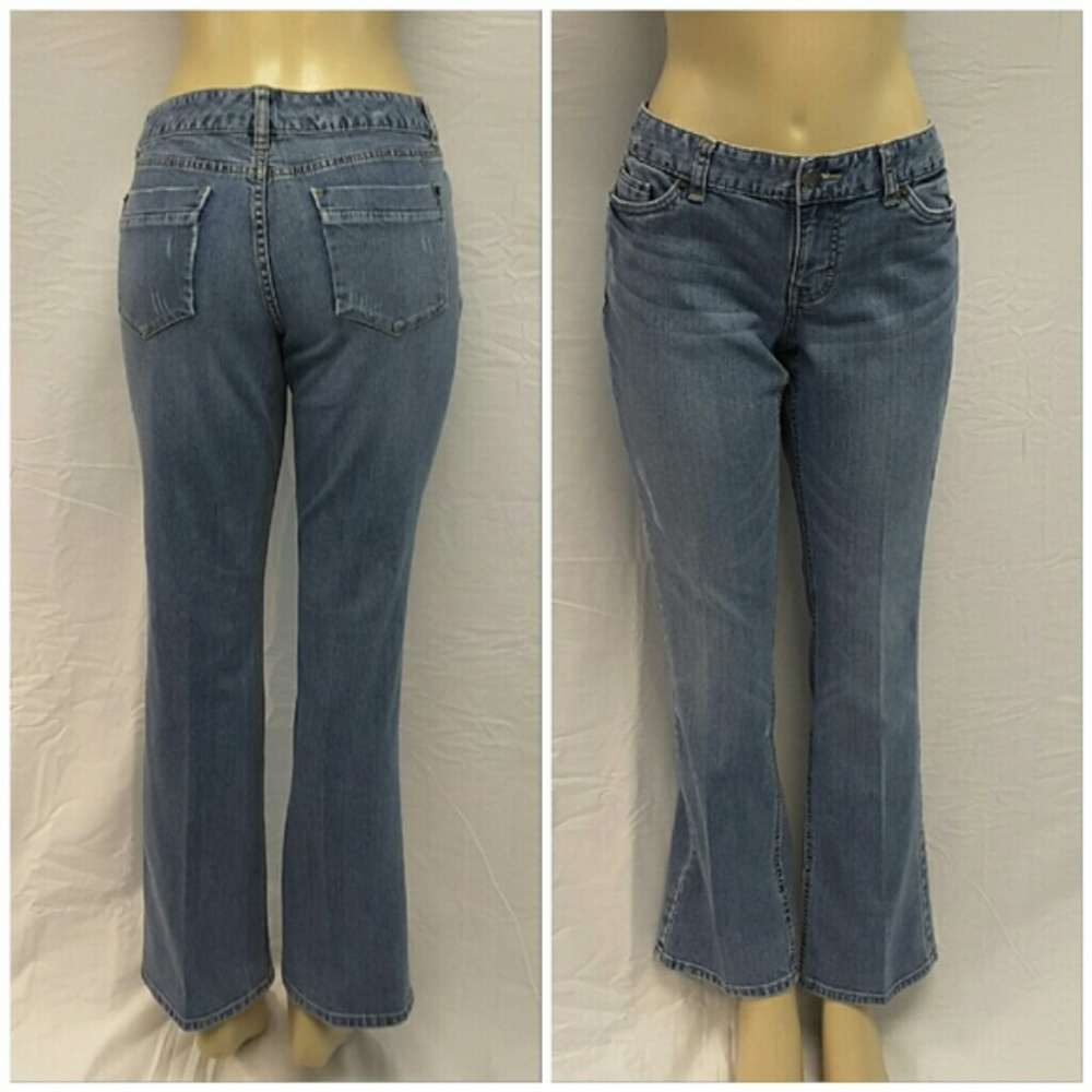 Slightly Distressed Faded Denim Jeans, size 12 - Picture 4 of 7