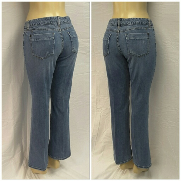 Slightly Distressed Faded Denim Jeans, size 12 - Picture 3 of 7
