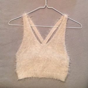 Kimchi Blue Fuzzy Top in Cream