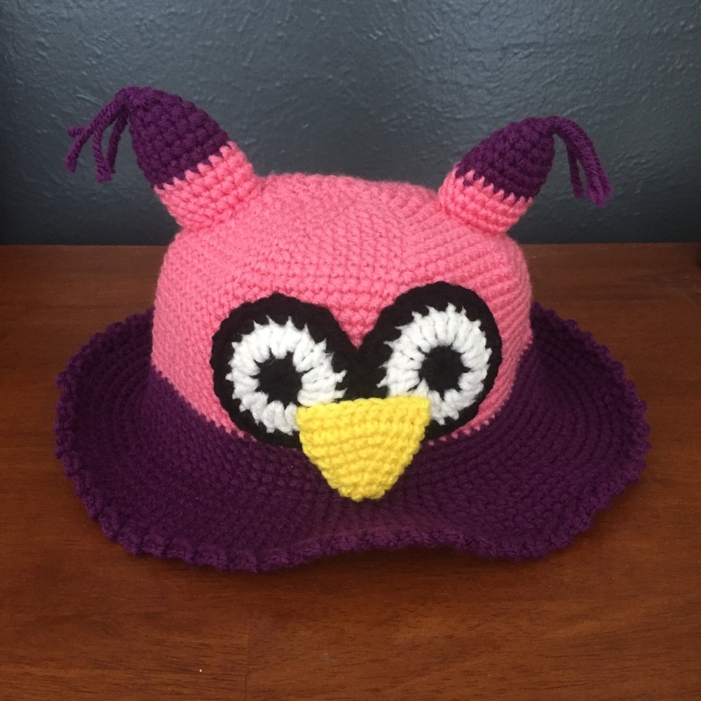 Monster Animal Owl Bird Winter Kid Crochet Hat