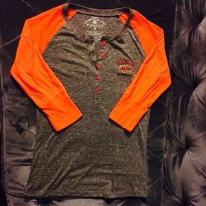 NEW OSU Long Sleeve Orange & Gray T-Shirt (Small)