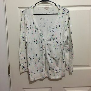 Cardigan with sail boats