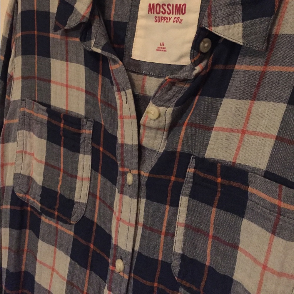plaid button down - Picture 3 of 4