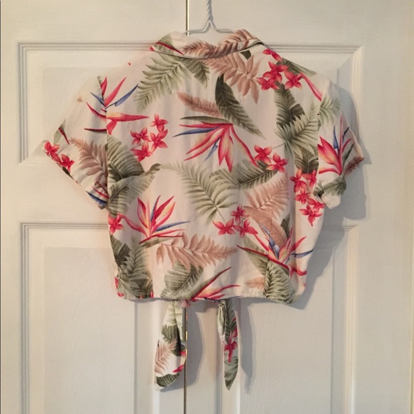 Vintage Cropped Tropical Top - Picture 3 of 6