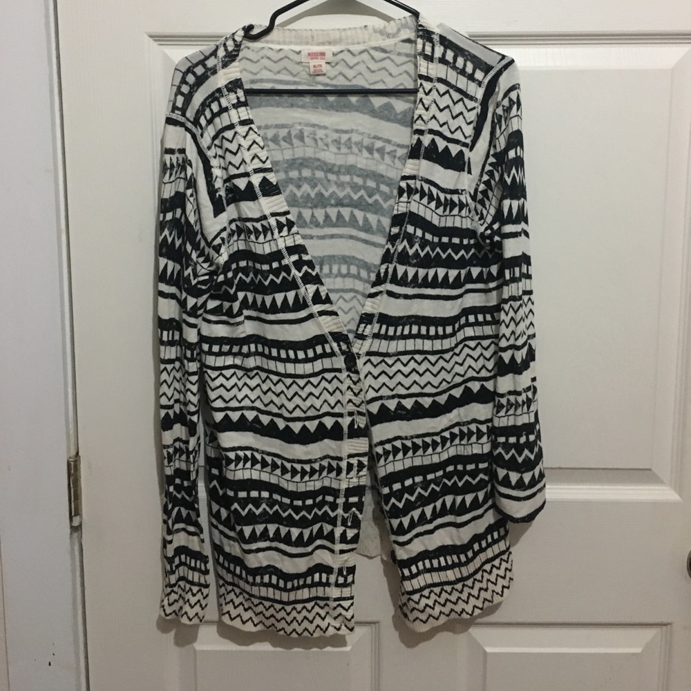 Black and beige cardigan