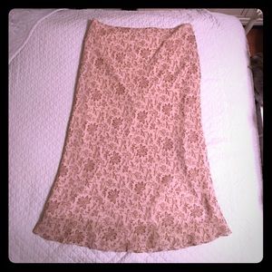 Banana Republic floral flounce hem pencil skirt