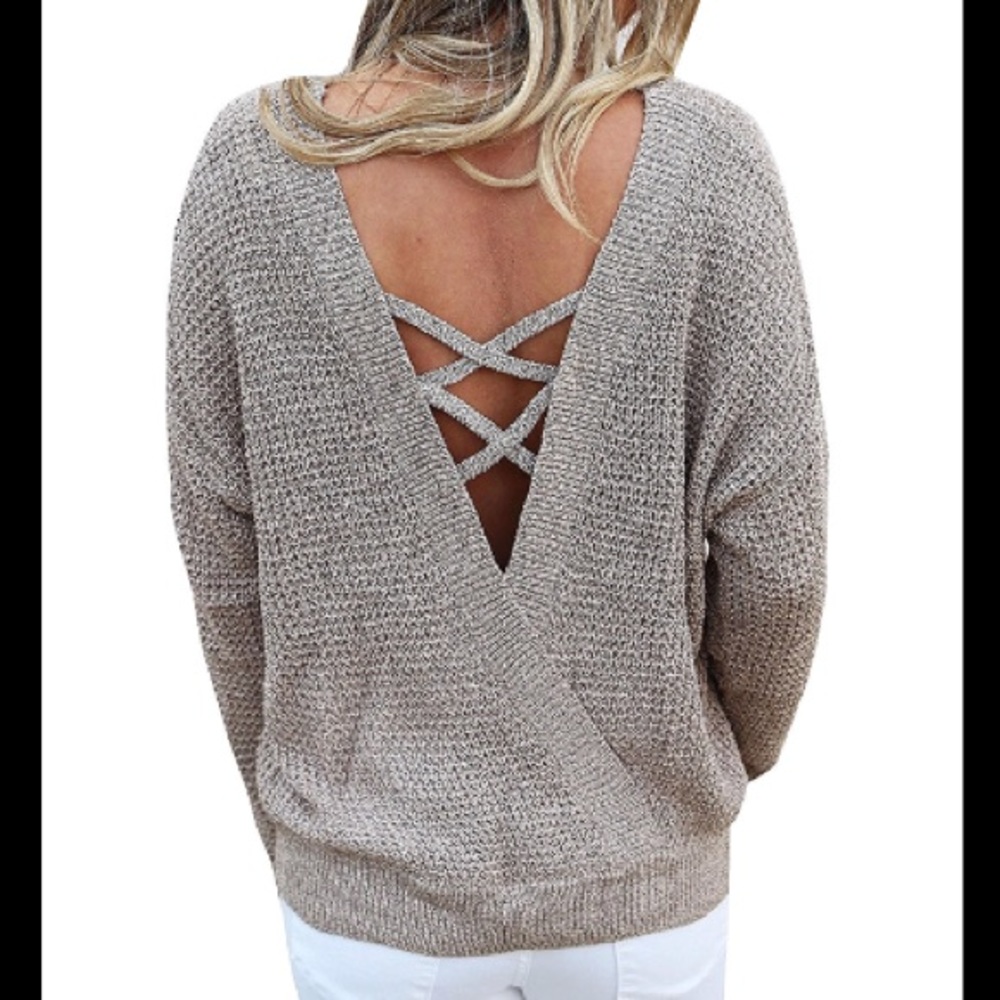 🔥CRISS CROSS BACK/FRONT SWEATER🔥