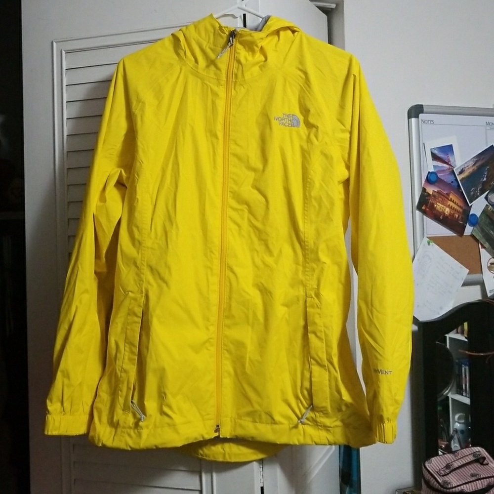 Make an offer. Yellow North Face rain jacket