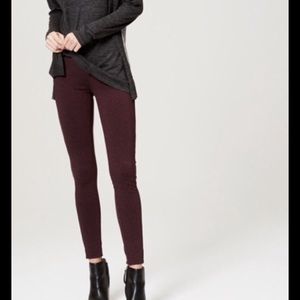 Loft Leggings in Seamed Ponte Autumn Burgundy