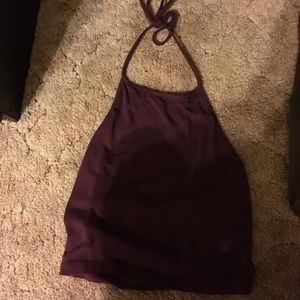 Maroon brandy crop top